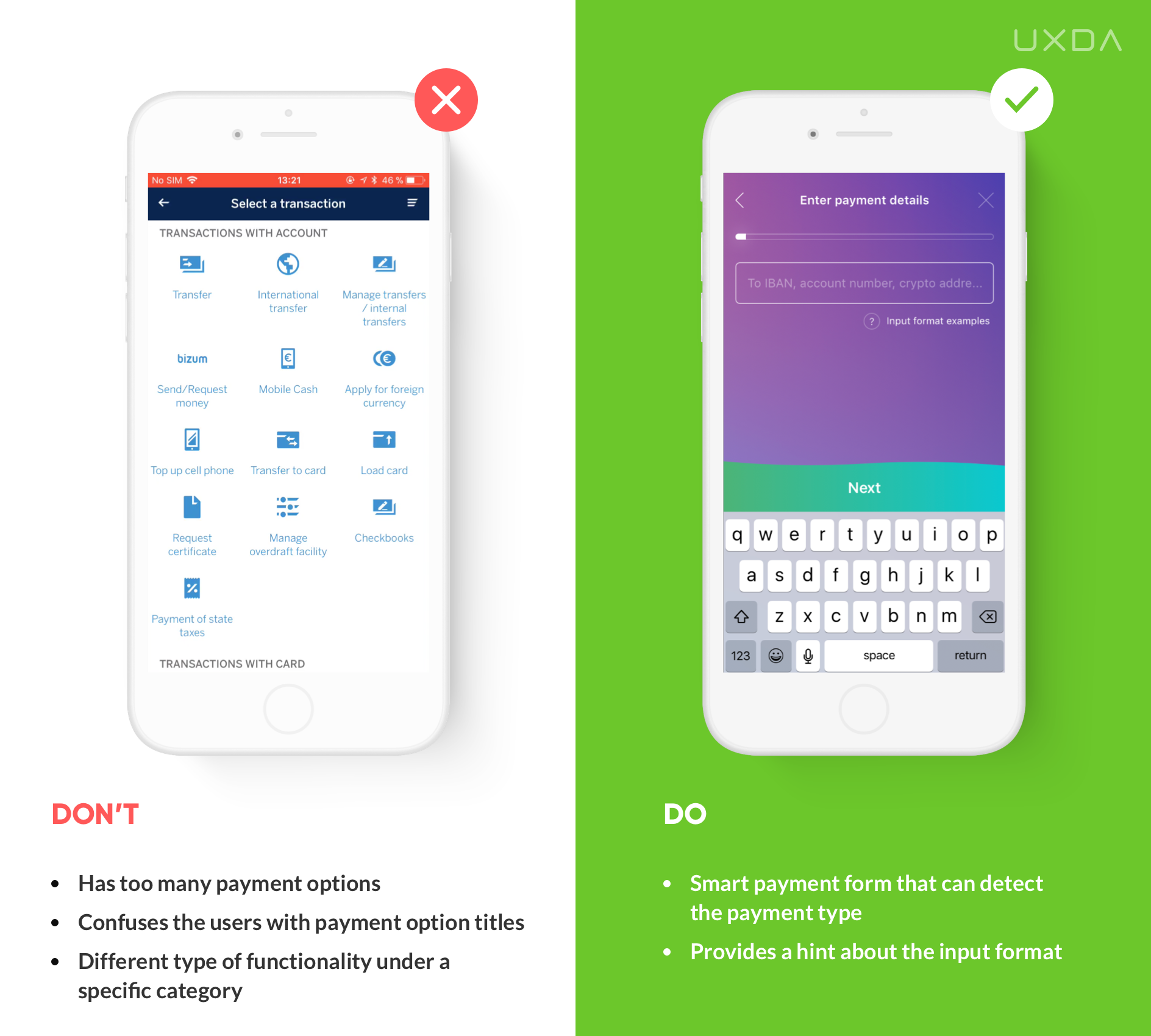 Fintech UX / UI Guide: TOP 20 Tips to Improve Mobile Banking Solutions Design - Effortless transfers