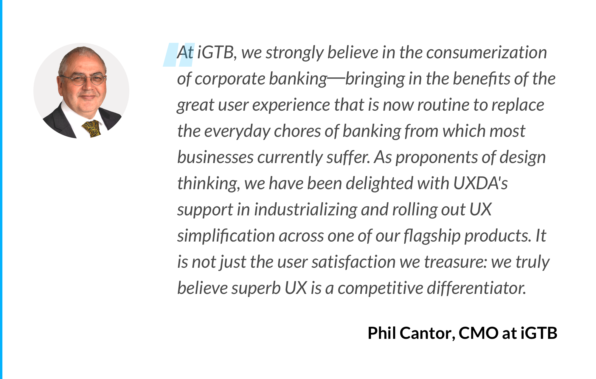 UX Case Study SpaceUX Shuttle Global Transaction Banking igtb Phil cantor quote