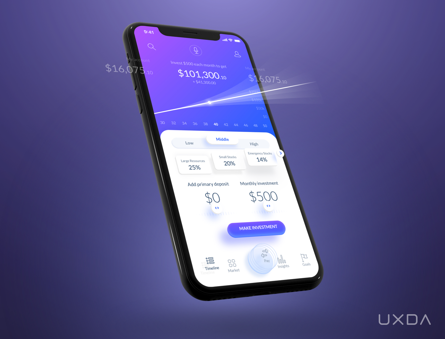 ux case study mobile bank super app investments design account overview