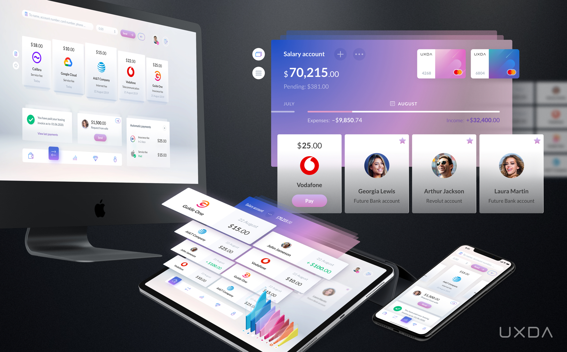 First metaverse banking AR / VR UX design concept by UXDA